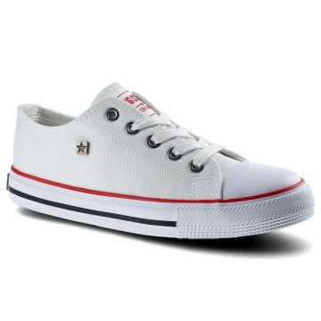 Trampki damskie Big Star, wykonane z materiału tekstylnego typu canvas z klasycznym sznurowaniem gum