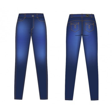 OZONE SPODNIE JEANS STRIKER LADY SLIM FIT WAS BLUE