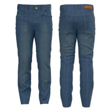 REBELHORN SPODNIE JEANS REBELHORN CLASSIC FIT WASHED BLUE