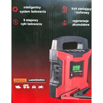 Automatyczna ładowarka mikroprocesorowa Enerblock 12/15A AGM GEL EFB