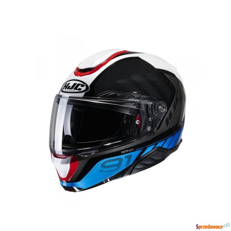 HJC KASK SYSTEMOWY RPHA91 RAFINO WHITE/BLUE/RED - Kaski motocyklowe - Bielsko-Biała