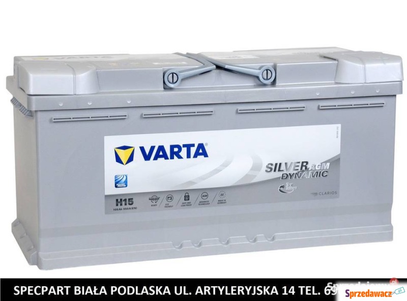 Akumulator 105Ah 950A Varta Silver Dynamic agm... - Akumulatory - Biała Podlaska