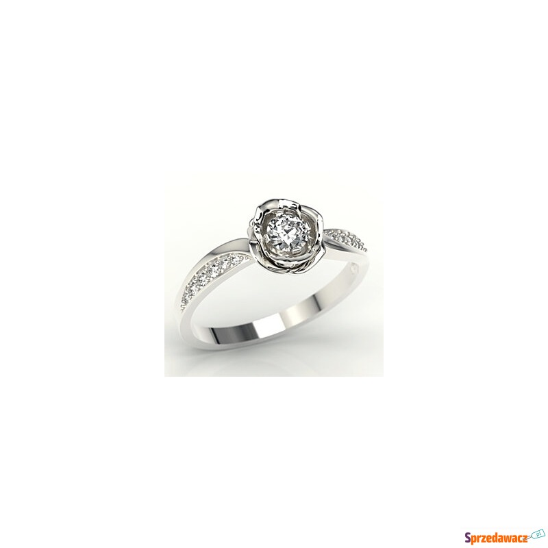 Pierścionek z białego złota w...