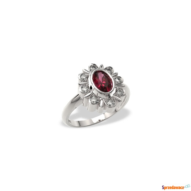 Pierścionek z białego złota z...