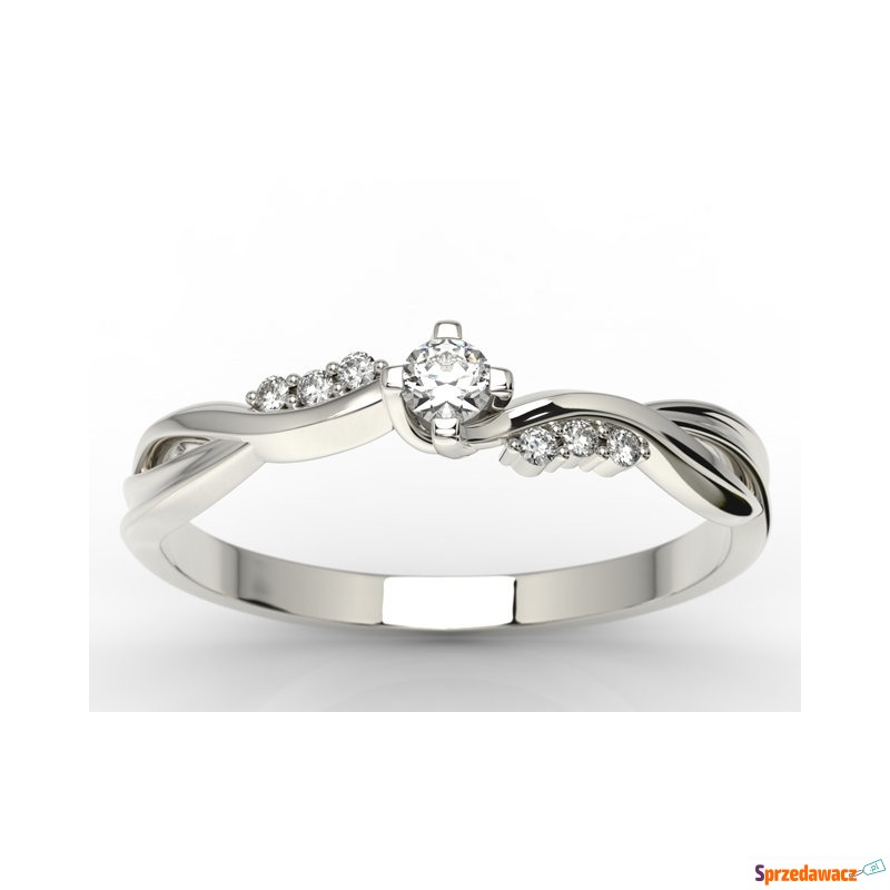 Pierścionek zaręczynowy z biał...