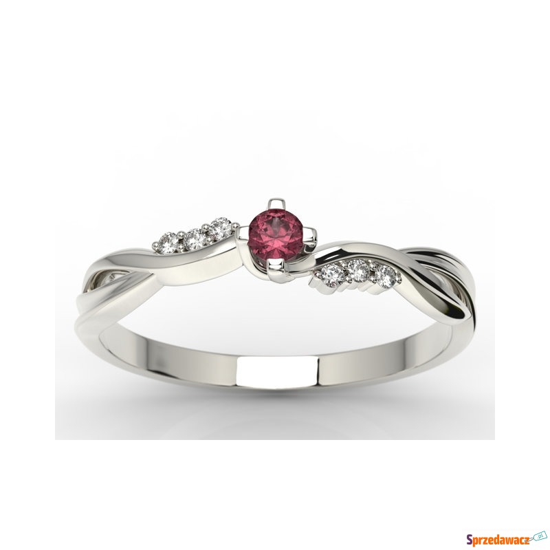 Pierścionek zaręczynowy z biał...