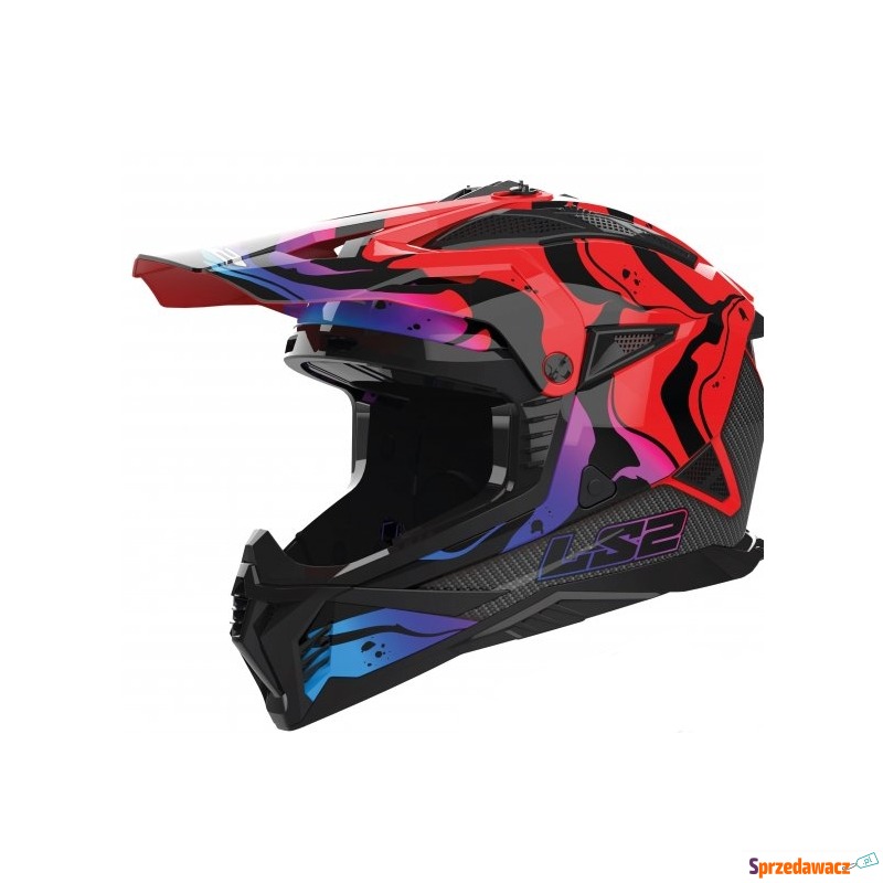 LS2 KASK MOTPCROSS  MX708 FAST II WASH GLOSS RED - Kaski motocyklowe - Domaszowice