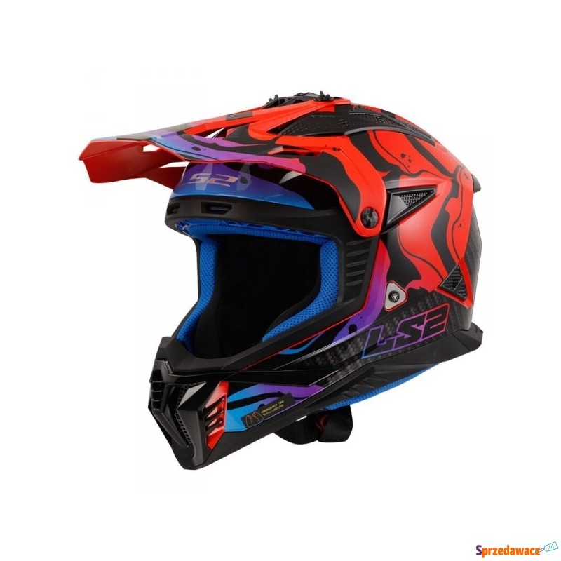 LS2 KASK OFF-ROAD MX708 FAST II WASH GLOSS RED - Kaski motocyklowe - Nakło nad Notecią