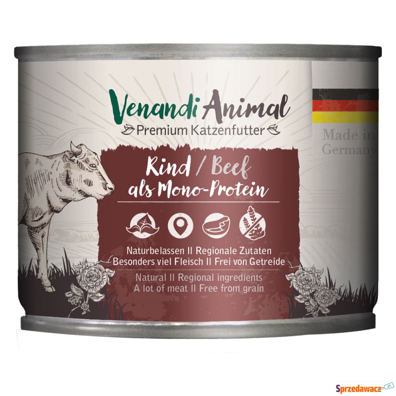 Venandi Animal Monoprotein, 6 x 200 g - Wołowina - Karmy dla kotów - Wodzisław Śląski