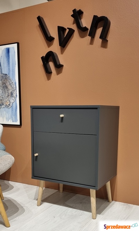 Szafka nocna szara mat 50 cm Bodo