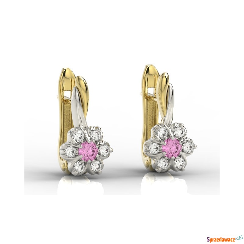 Kolczyki z żółtego i białego z...