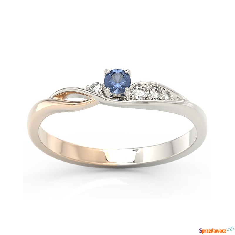 Pierścionek z białego i różowe...