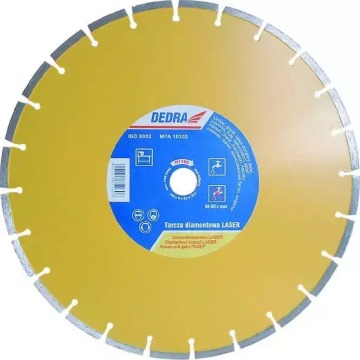 TARCZA DIAMENTOWA LASER DO BETONU, GRANITU, KLINKIERU, ASFALTU DEDRA H1153 125MMX22,2MM