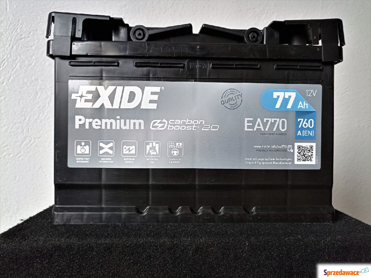 Akumulator 77Ah 760A EA770 Exide...