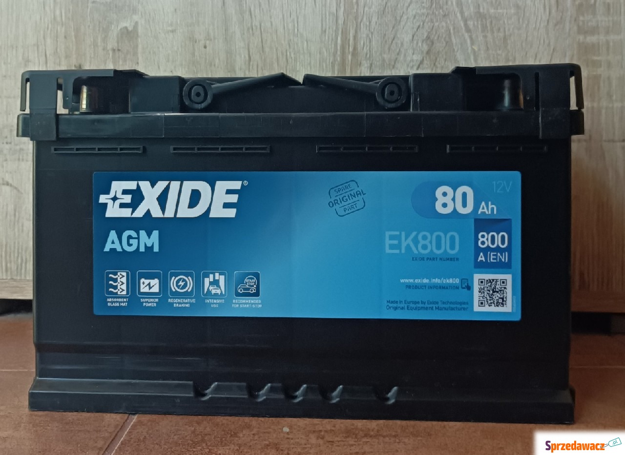 Akumulator 80Ah 800A Exide agm...