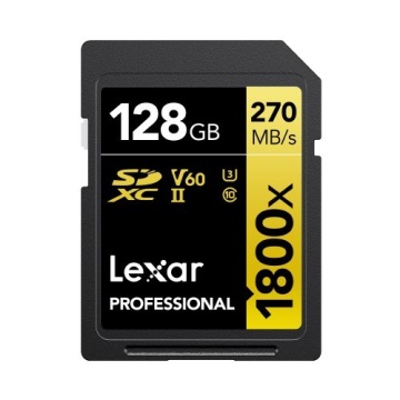 Lexar SDXC 128GB Professional 1800x UHS-II U3 (180/270 MB/s)