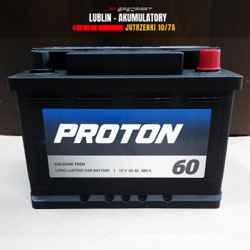 Akumulator 60Ah 480A PROTON - Akumulatory - Lublin - zdjęcie 1