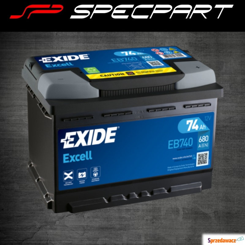 Akumulator 74Ah 680A Exide Excell - Akumulatory - Łódź