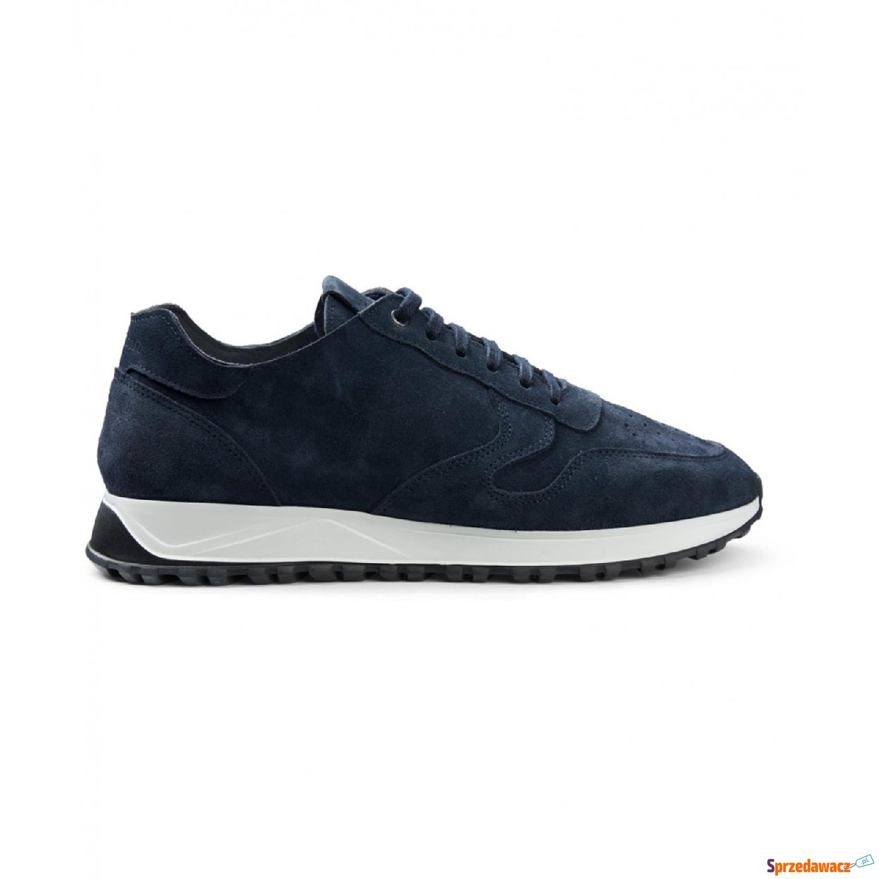 Granatowe Zamszowe Sneakersy P...