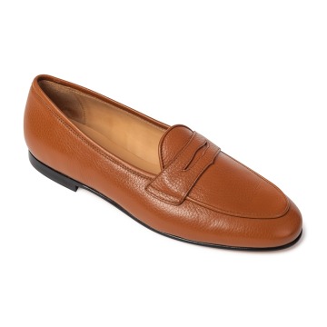 Koniakowe loafery Penny ze skóry jelenia 42,5