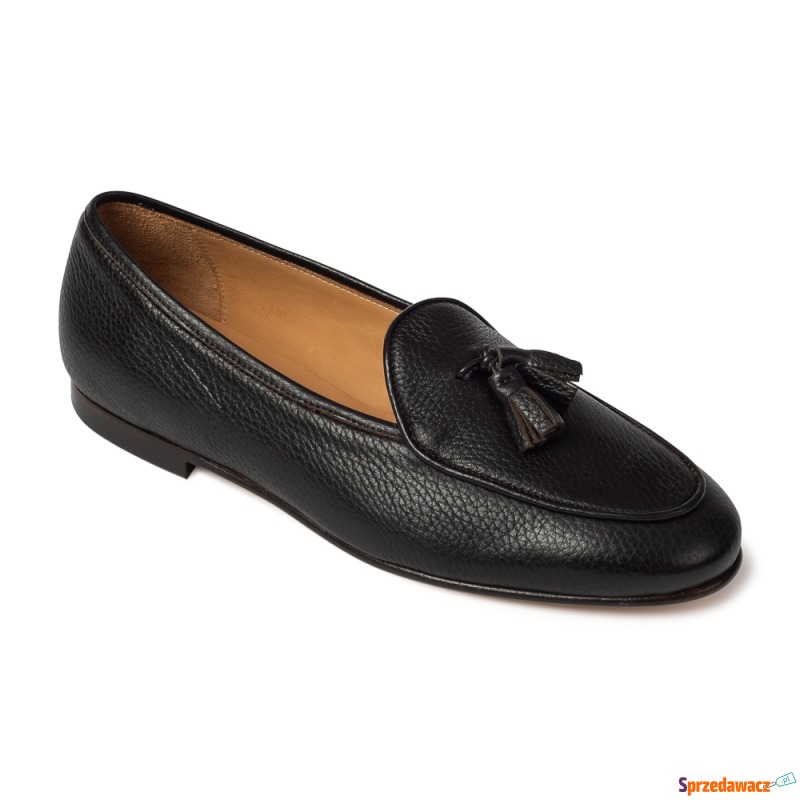 Ciemnobrązowe loafery z chwostem Tassel ze skóry... - Buty sportowe miejskie... - Gdynia