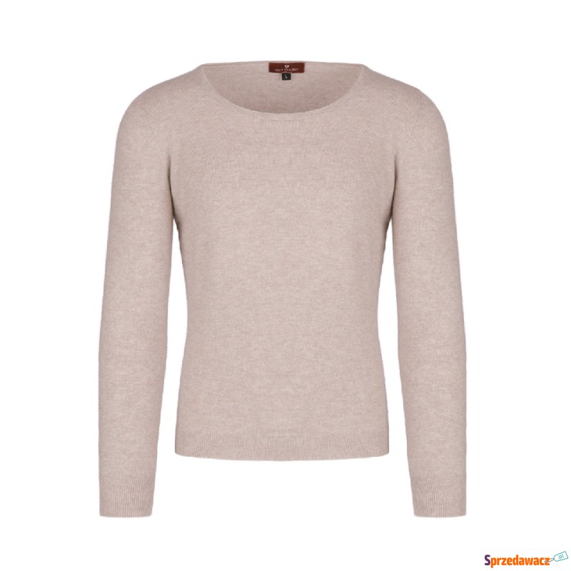 Beżowy sweter 100% kaszmir VAN THORN S - Swetry męskie - Częstochowa