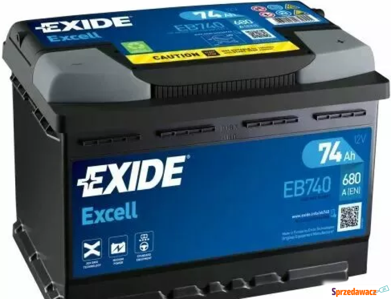 Akumulator 74Ah 680A Exide Excell EB740 - Akumulatory - Żywiec
