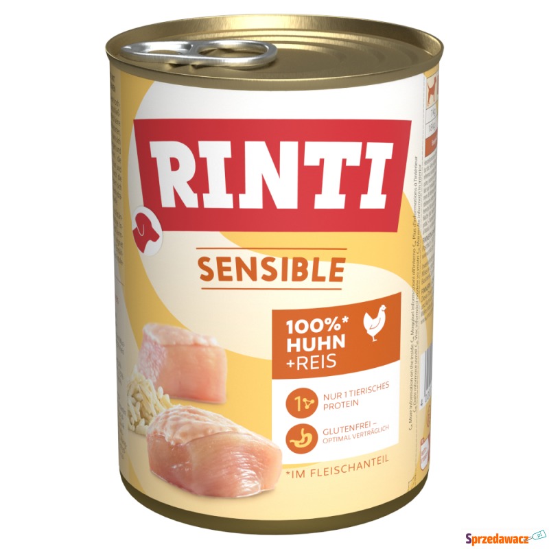 Megapakiet RINTI Sensible, 24 x 400 g - Kurczak... - Karmy dla psów - Koszalin
