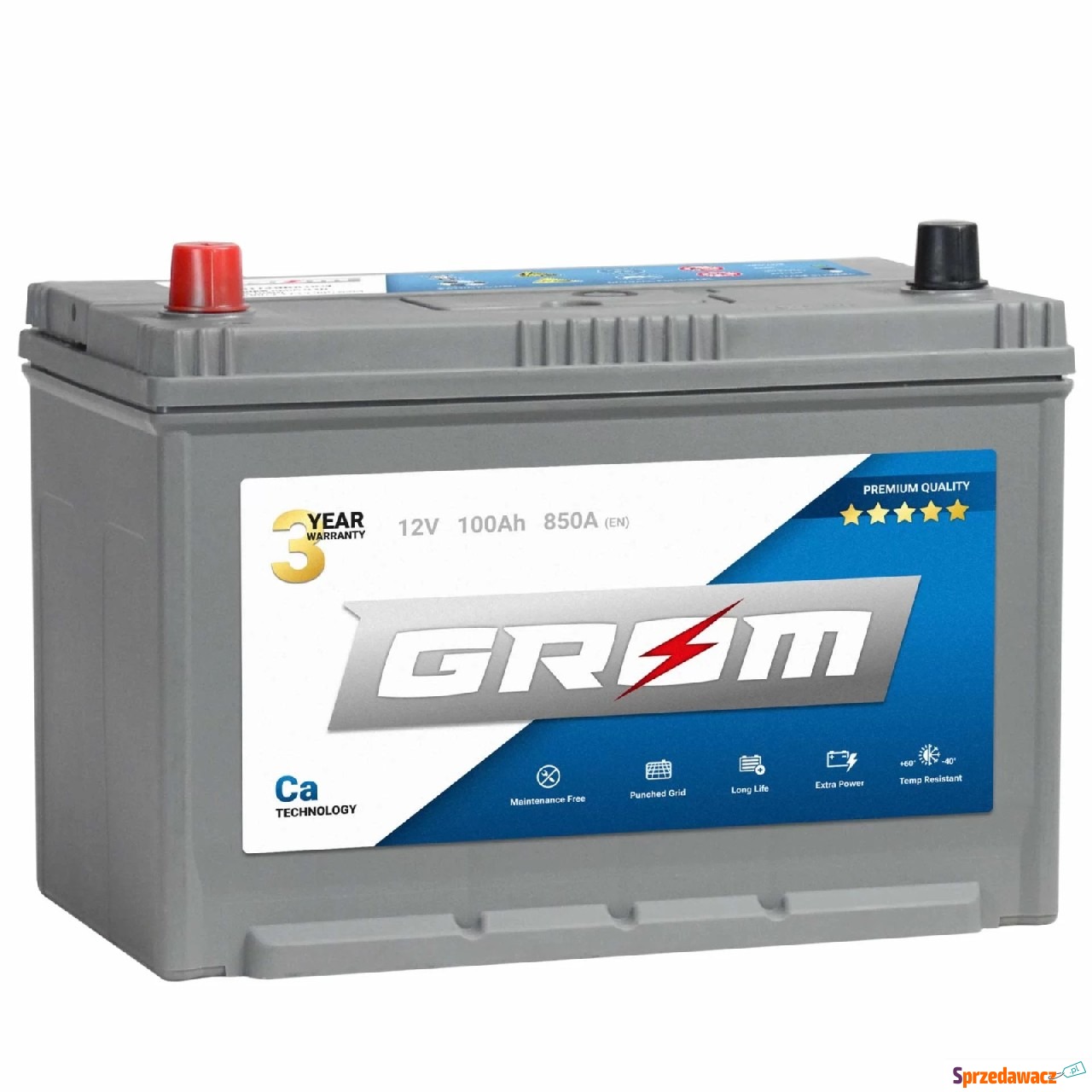 Akumulator 100Ah 850A GROM Premium...