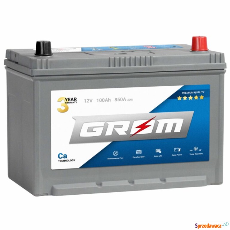 Akumulator 100Ah 850A GROM Premium...