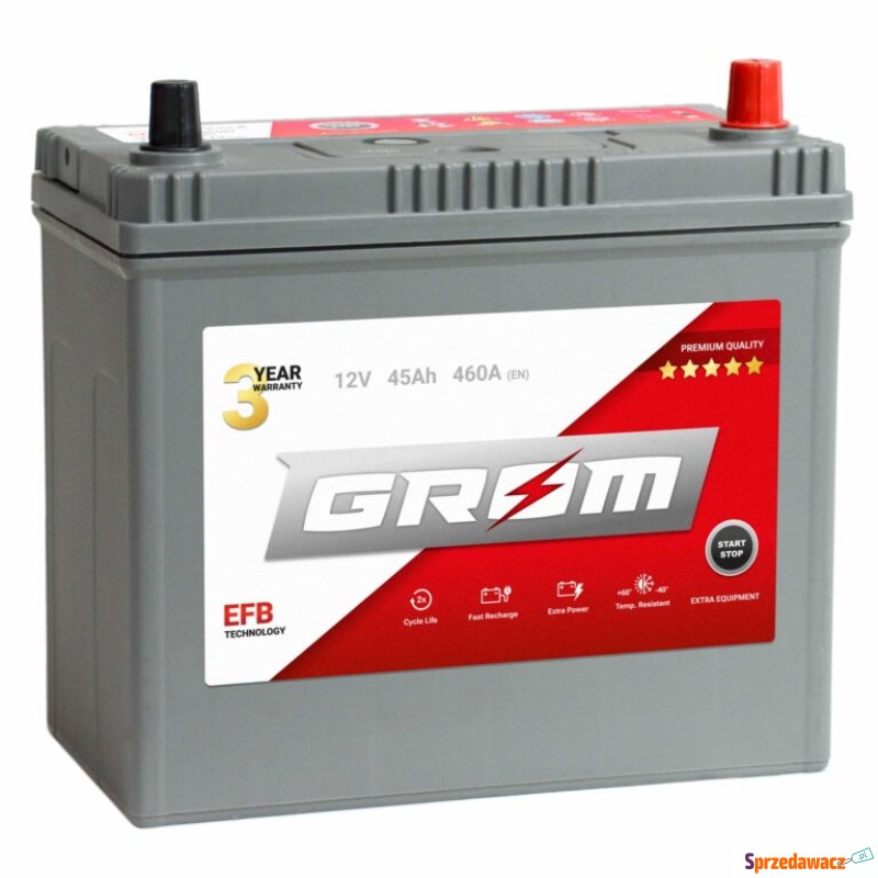Akumulator 45Ah 460A GROM efb...