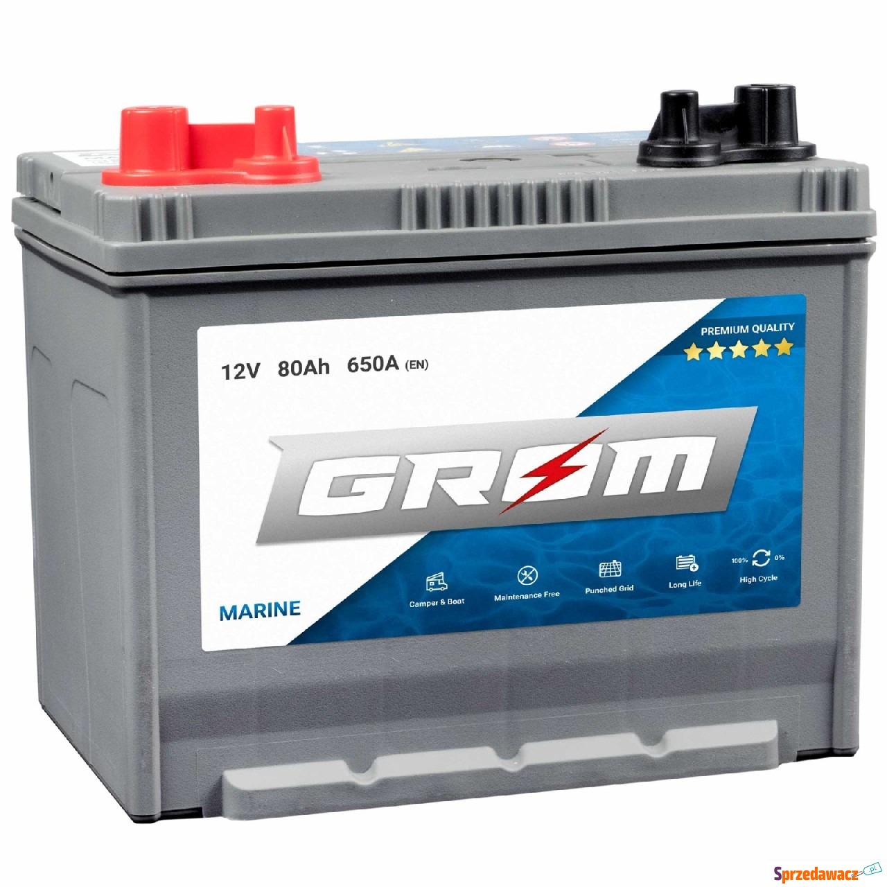 Akumulator 80Ah 650A Grom Marina