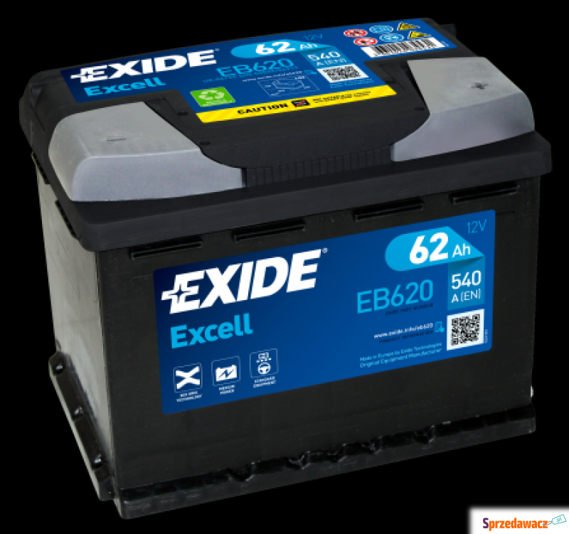 Akumulator 62Ah 540A Exide Excell...
