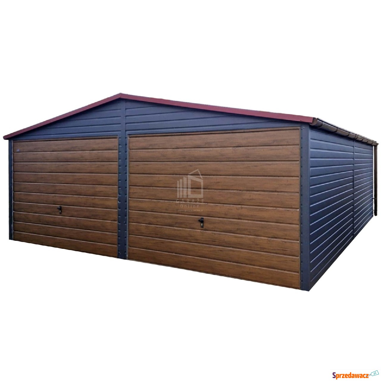 Garaż blaszany 6x6m 2x brama u...