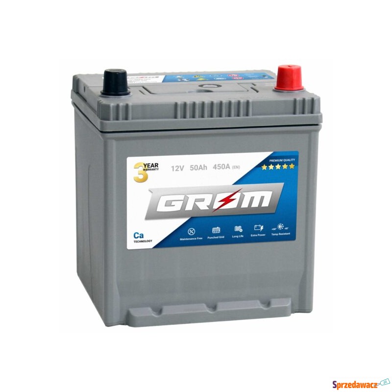 Akumulator 50Ah 450A Japan P+ Grom