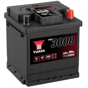 Akumulator 12V 42Ah 390A Yuasa Standard  kostka Prawy Plus