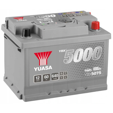 Akumulator 12V 60Ah 640A Yuasa Silver Prawy Plus