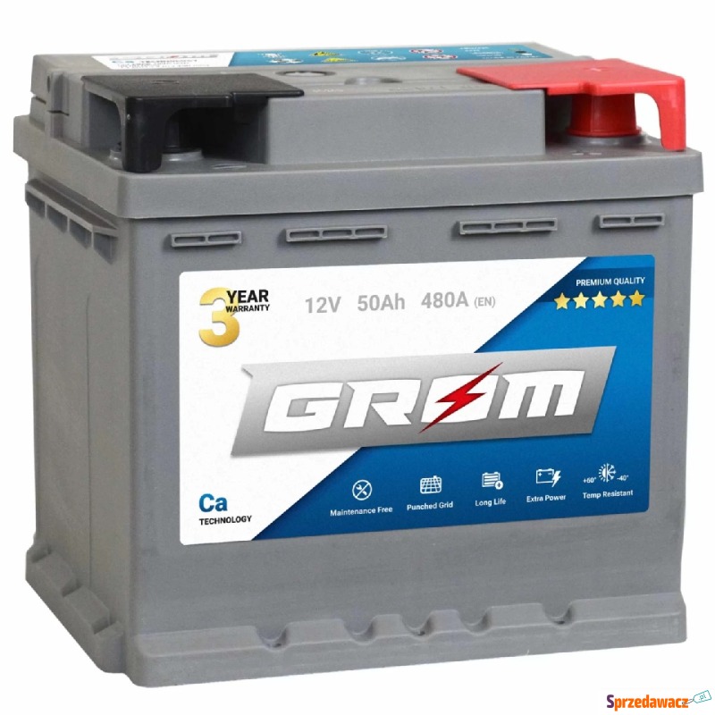Akumulator 50Ah 480A GROM Premium - Akumulatory - Biała Podlaska
