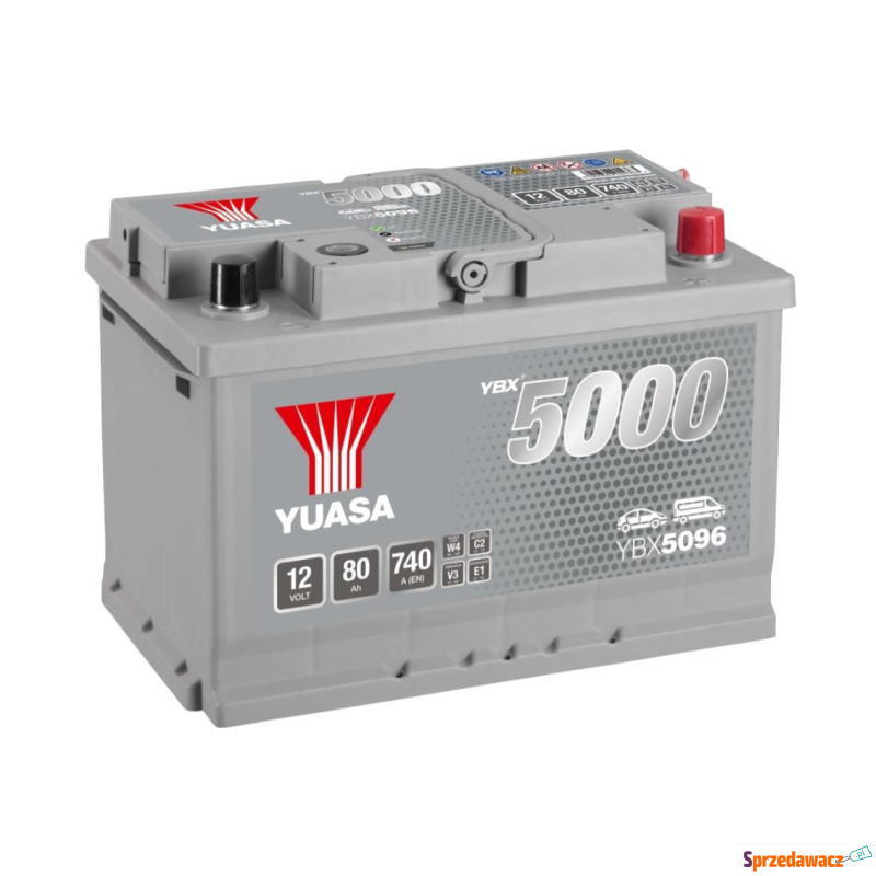 Akumulator 12V 80Ah 740A Yuasa Silver Prawy Plus - Akumulatory - Słupsk