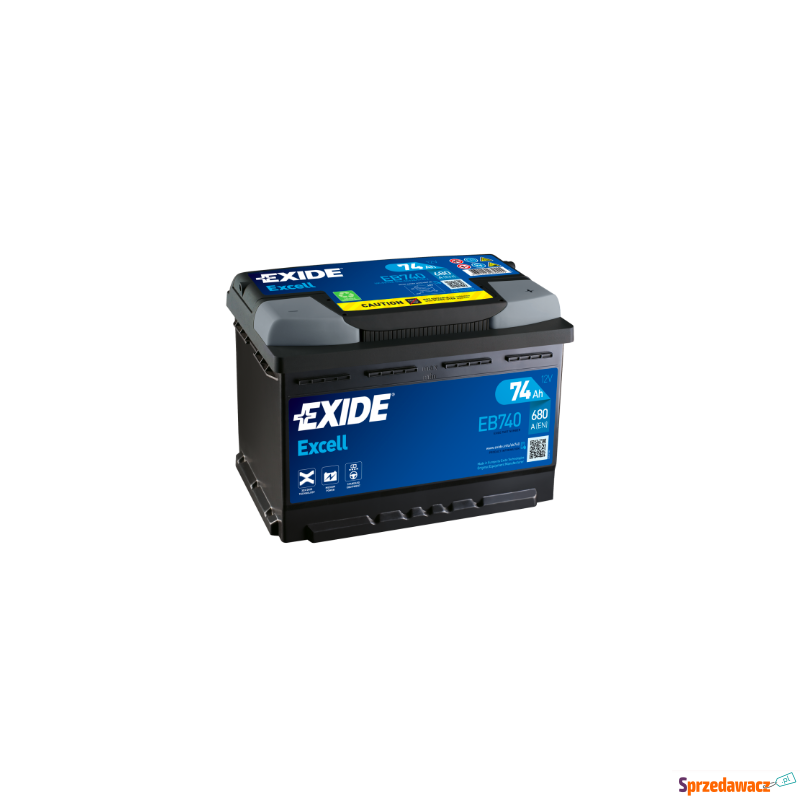 Akumulator 74Ah 680A Exide Excell EB740 - Akumulatory - Gdańsk
