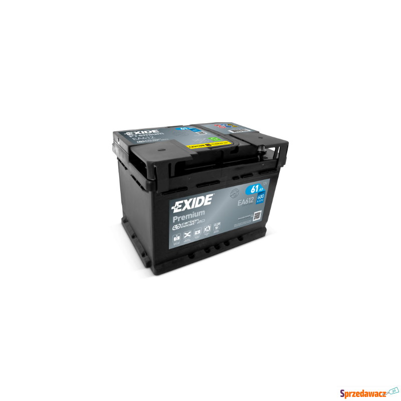 Akumulator 61Ah 600A Exide Premium EA612 - Akumulatory - Gdańsk