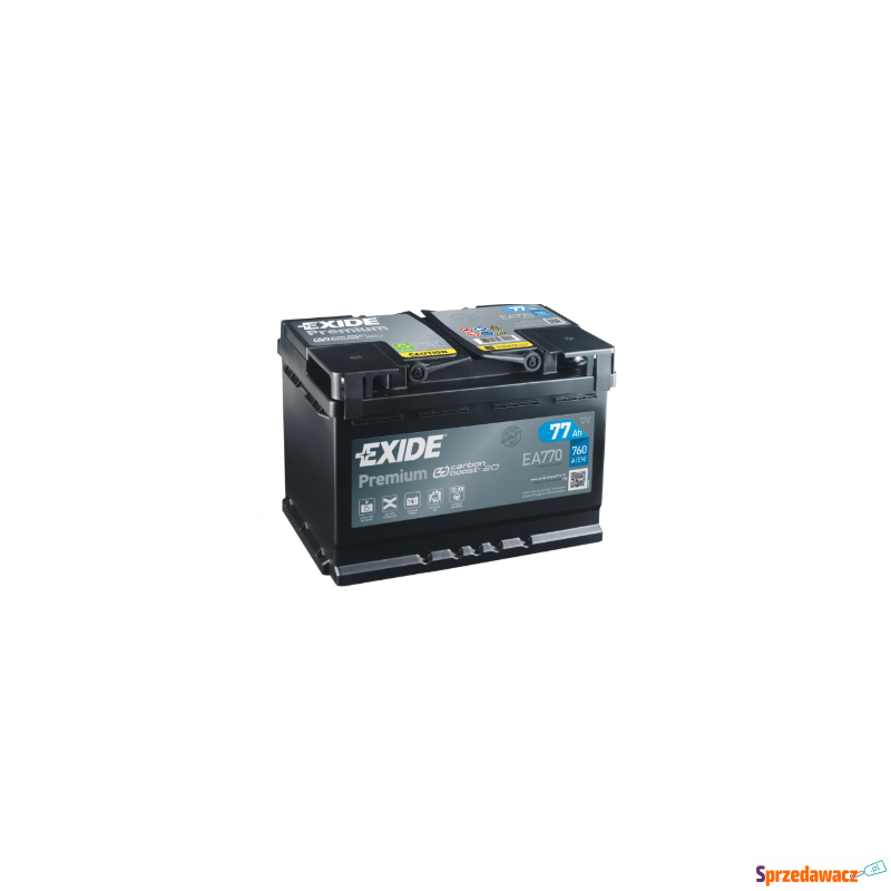 Akumulator 77Ah 760A Exide Premium EA770  Gdańsk... - Akumulatory - Gdańsk