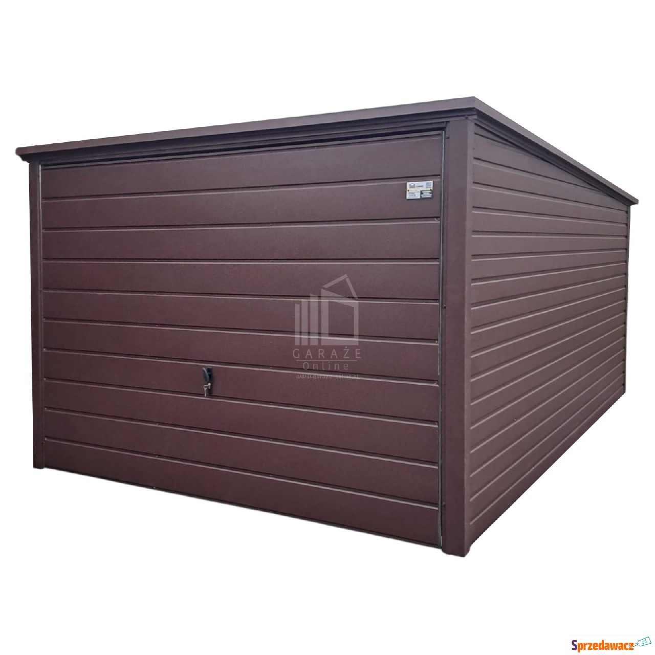 Garaż blaszany 3x5m - Brama uc...