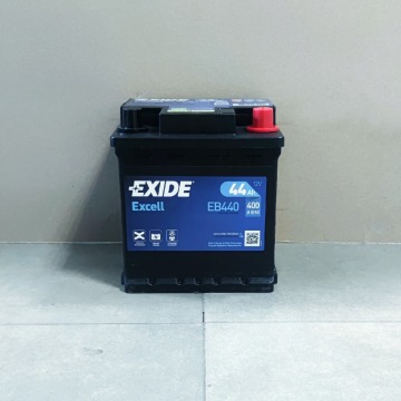 Akumulator 44Ah 400A Exide Excell EB440 kostka prawy plus