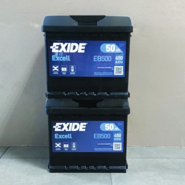 Akumulator 50Ah 450A Exide Excell  EB500 - Akumulatory - Lublin - zdjęcie 1