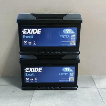 Akumulator 71Ah 670A Exide Excell  EB712