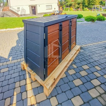 Zabudowa koszy na śmieci wiata obudowa 207x80x120... - Pozostała architektura... - Gryfice - zdjęcie 2