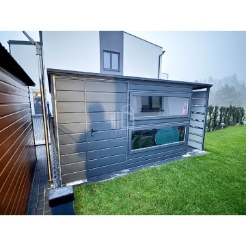Schowek domek ogrodowy 3,8x2,5m wiata 0,7x2,5m... - Altany, domki, namioty - Tychy - zdjęcie 2