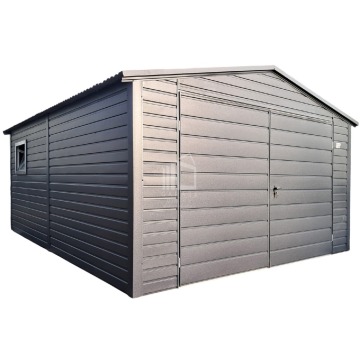 Schowek domek ogrodowy 4x6m Brama dwuskrzydłowa okno dach dwuspad ID885