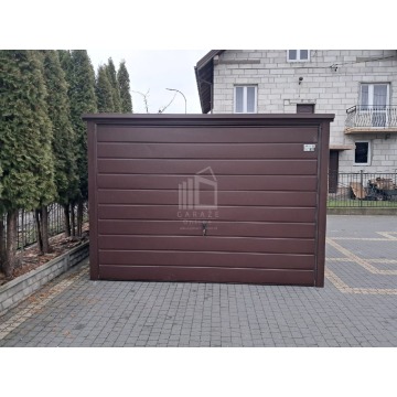 Garaż blaszany 3x5m - Brama uchylna - ciemny... - Garaże i wiaty - Ciechanów - zdjęcie 2